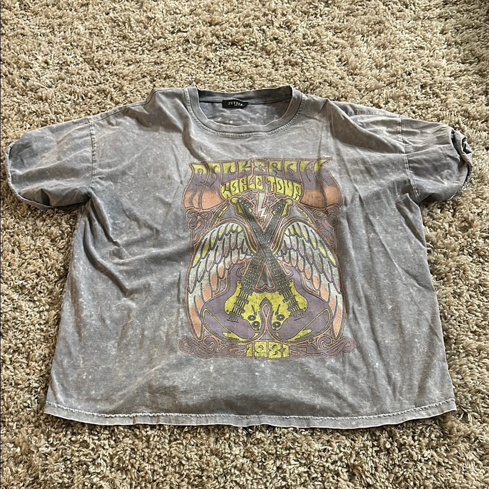 Gray Oversized Women’s Graphic T-Shirt